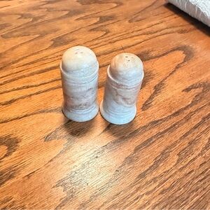 Vintage Marble Salt and Pepper Shakers